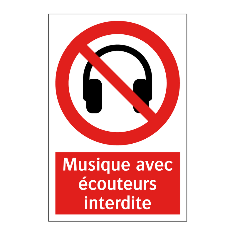 Musique avec écouteurs interdite