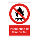 Interdiction de faire du feu