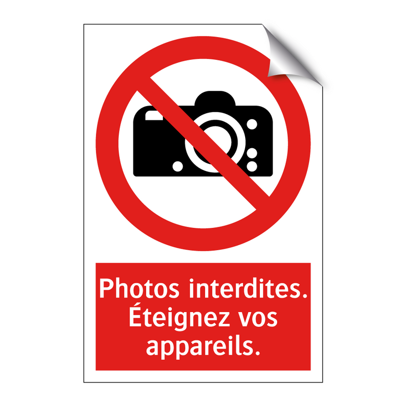 Photos interdites. Éteignez vos appareils.