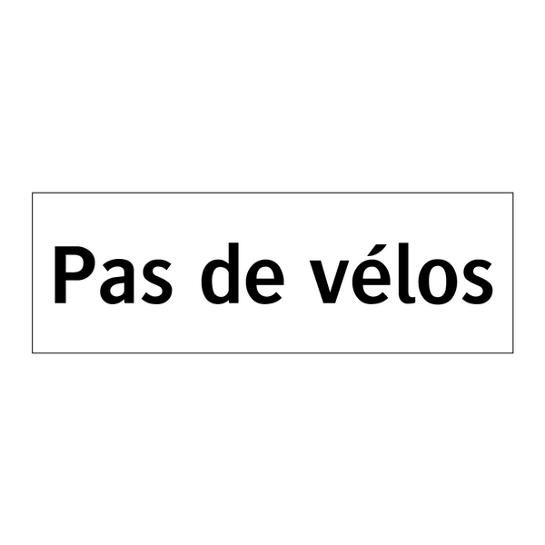Pas de vélos