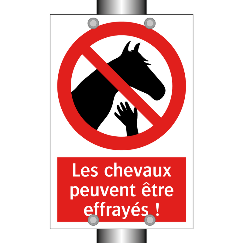 Les chevaux peuvent être effrayés !