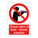 Chasse dans la forêt - Entrée interdite