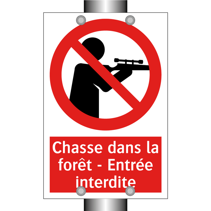 Chasse dans la forêt - Entrée interdite