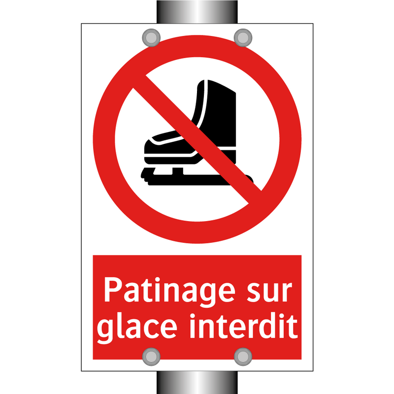 Patinage sur glace interdit