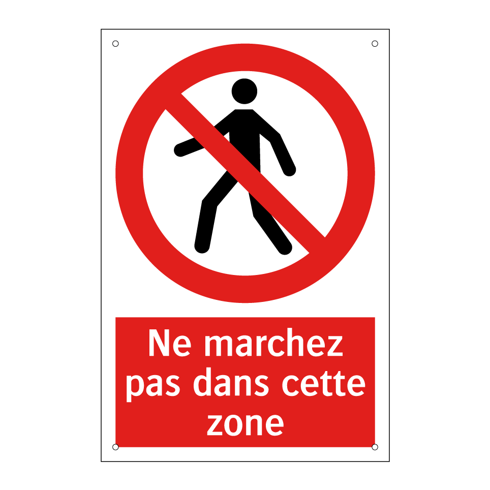 Ne marchez pas dans cette zone