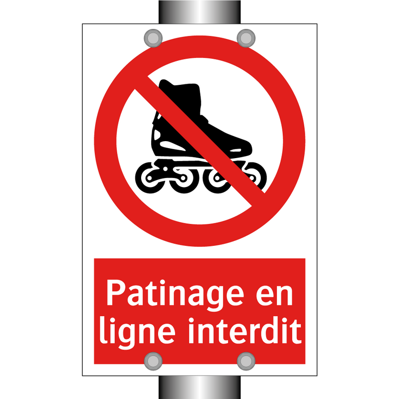 Patinage en ligne interdit