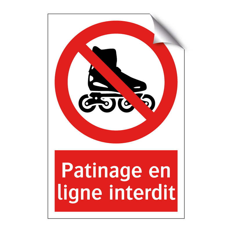 Patinage en ligne interdit