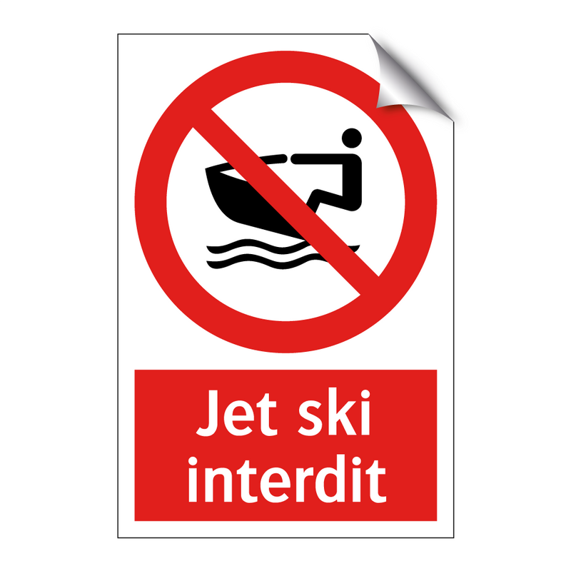 Jet ski interdit