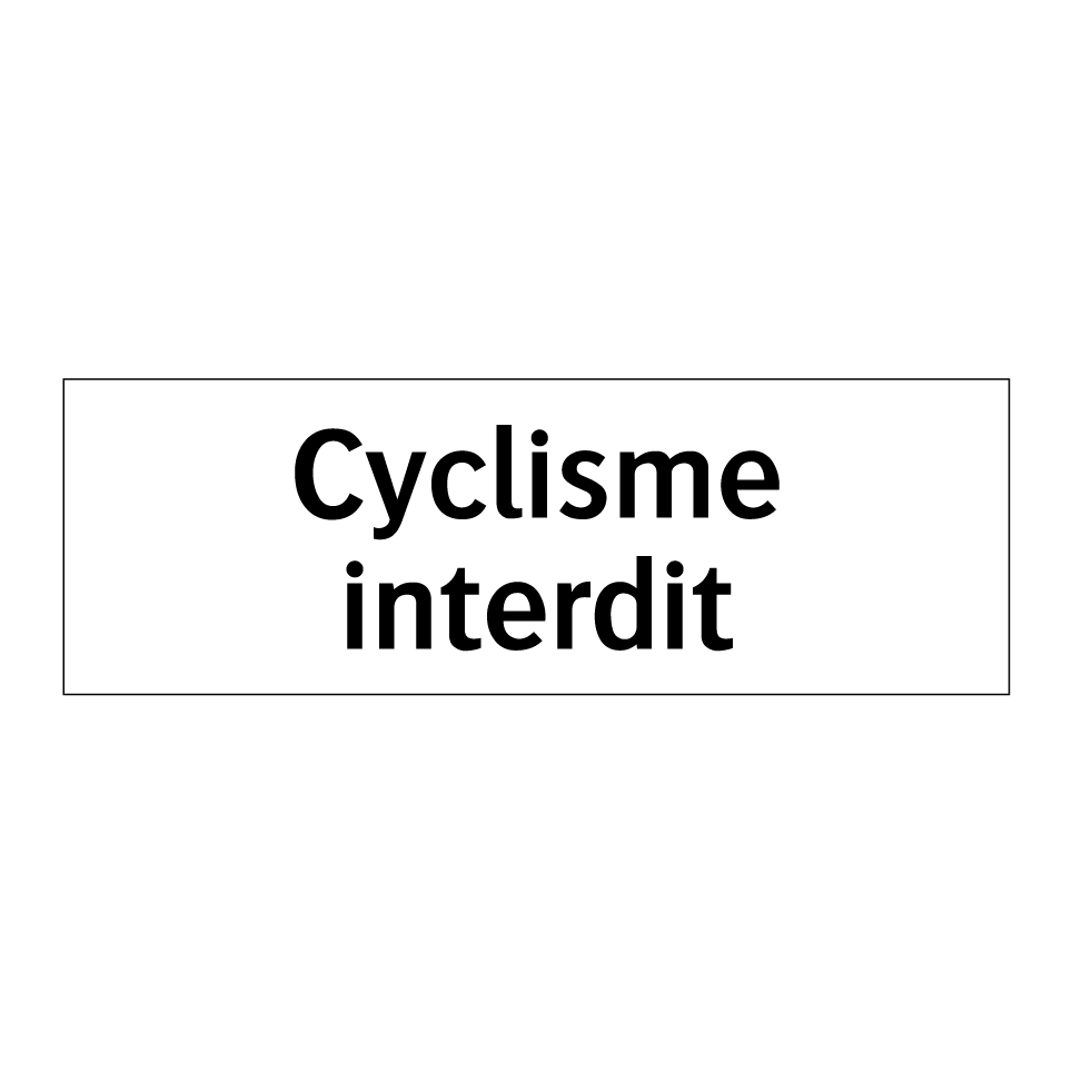 Cyclisme interdit