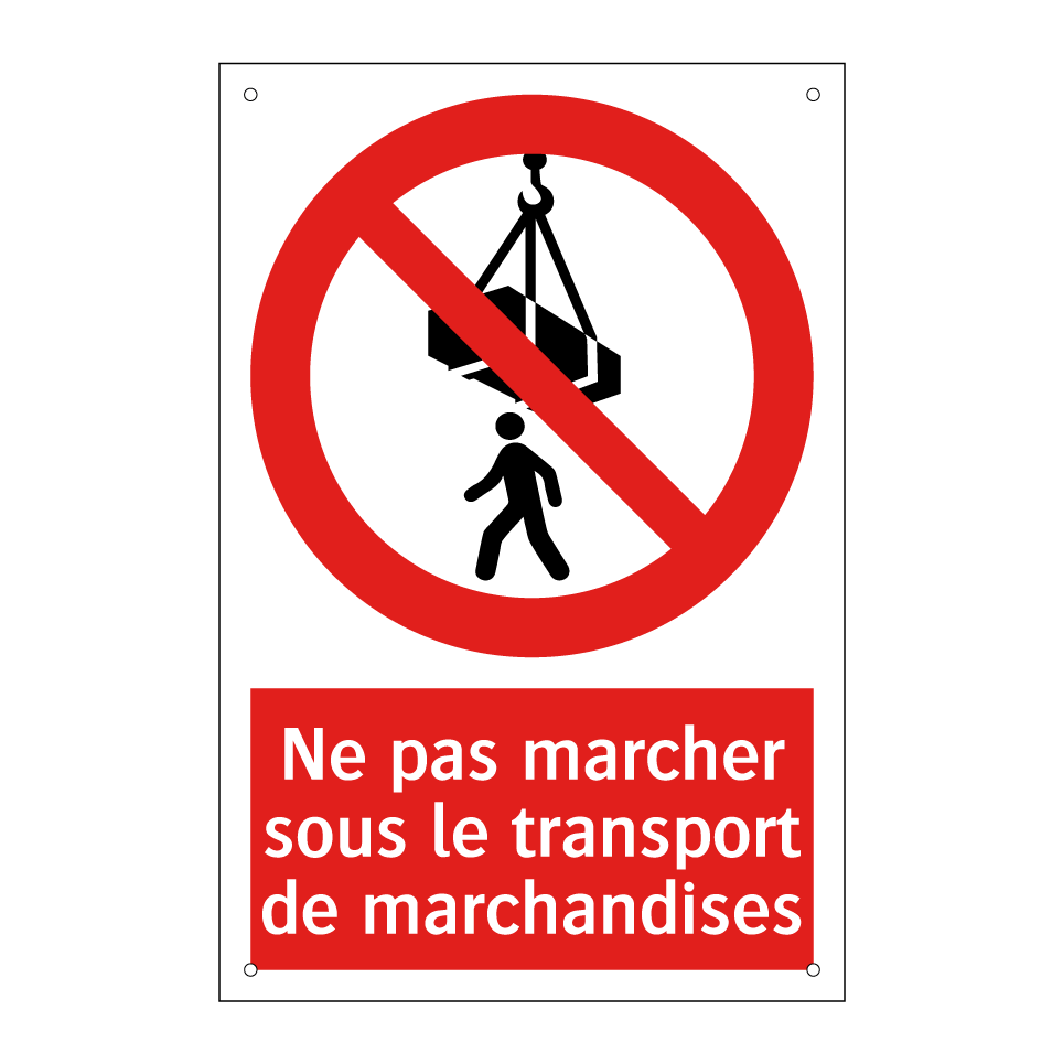 Ne pas marcher sous le transport de marchandises