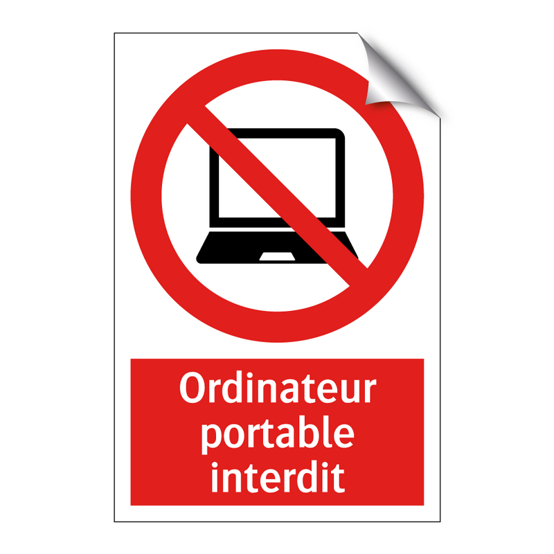 Ordinateur portable interdit