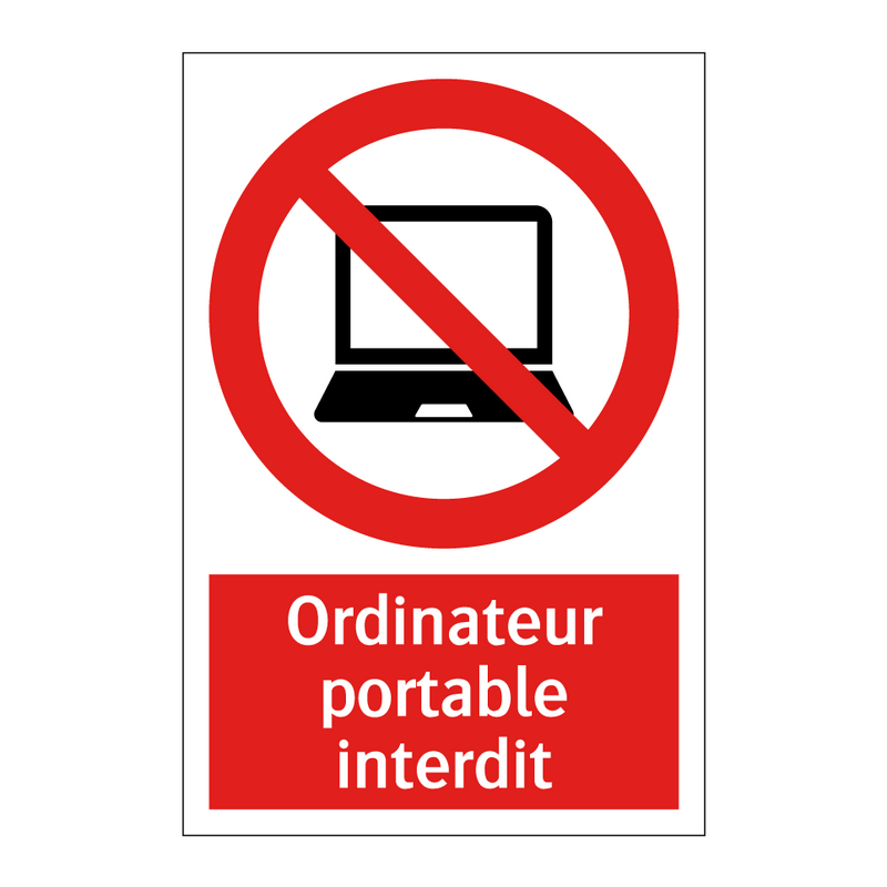 Ordinateur portable interdit
