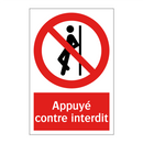 Appuyé contre interdit