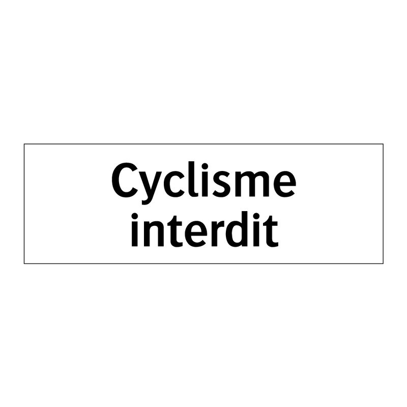 Cyclisme interdit
