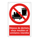Dépose de déchets, vieux meubles et similaires interdite