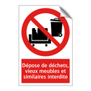 Dépose de déchets, vieux meubles et similaires interdite