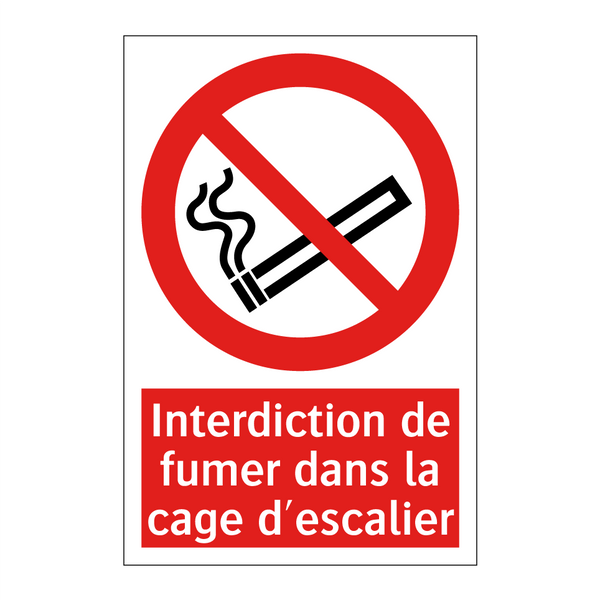 Interdiction de fumer dans la cage d'escalier
