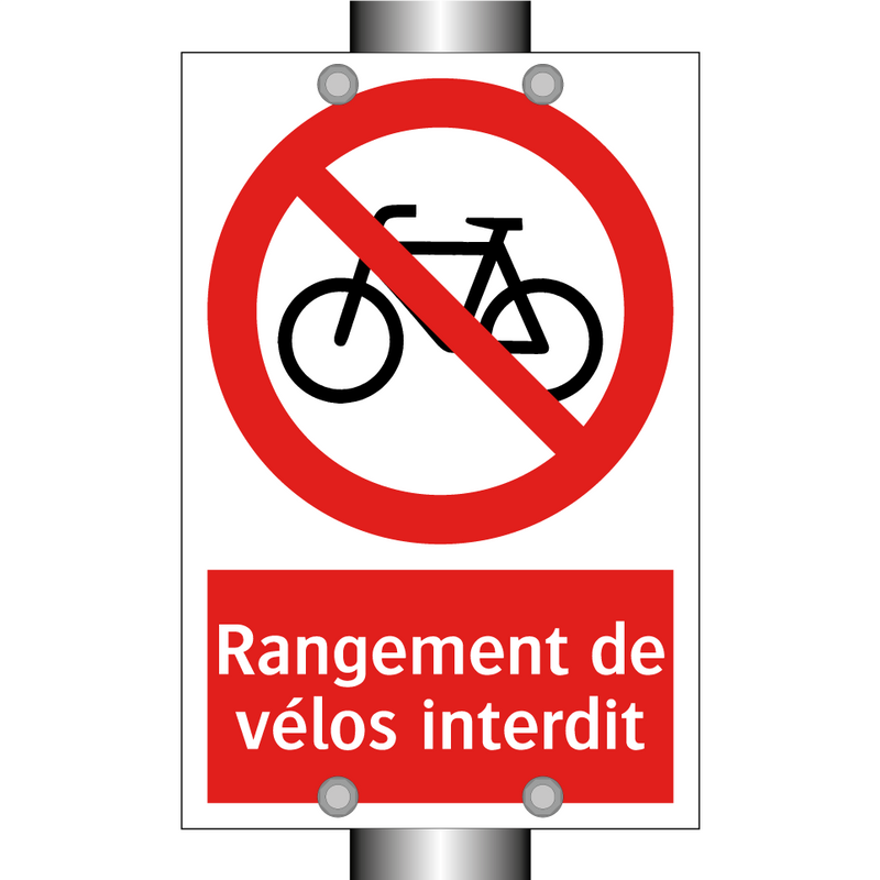 Rangement de vélos interdit
