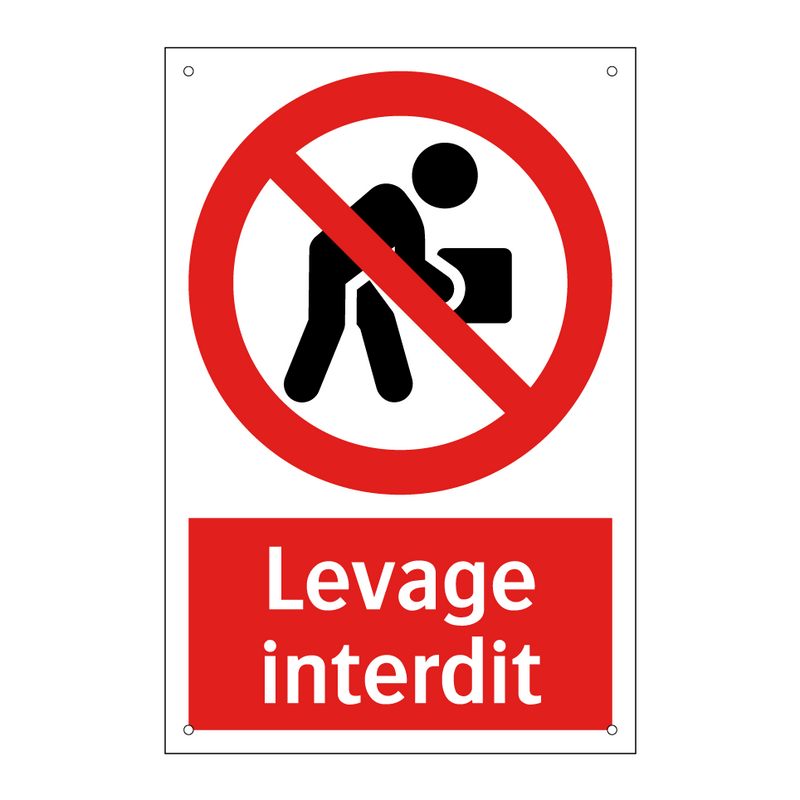 Levage interdit
