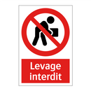 Levage interdit