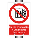 En cas d'incendie, n'utilisez pas l'ascenseur