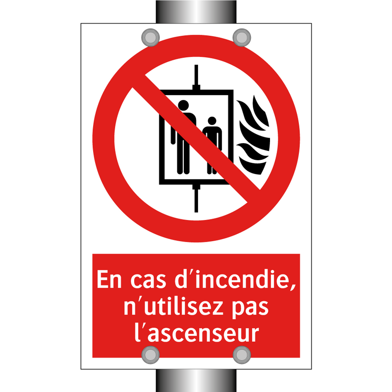 En cas d'incendie, n'utilisez pas l'ascenseur