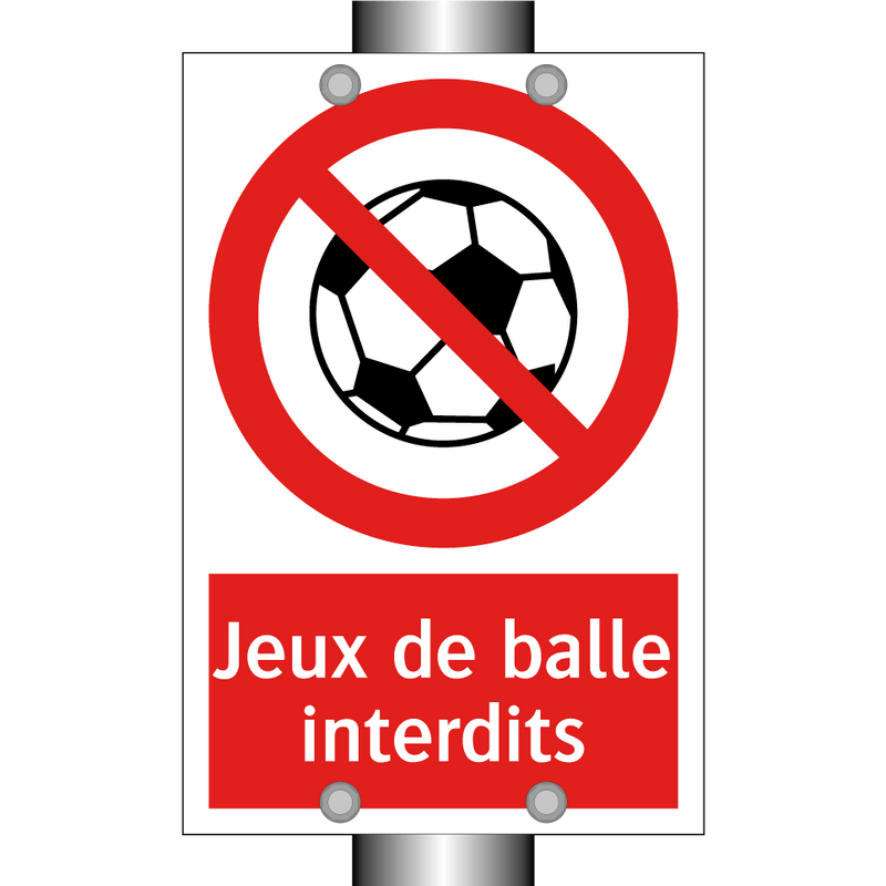 Jeux de balle interdits