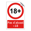Pas d'alcool <18