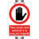 Tout accès non autorisé à la cour est interdit