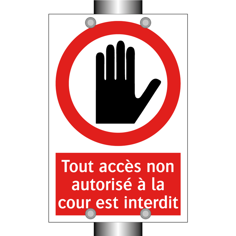 Tout accès non autorisé à la cour est interdit