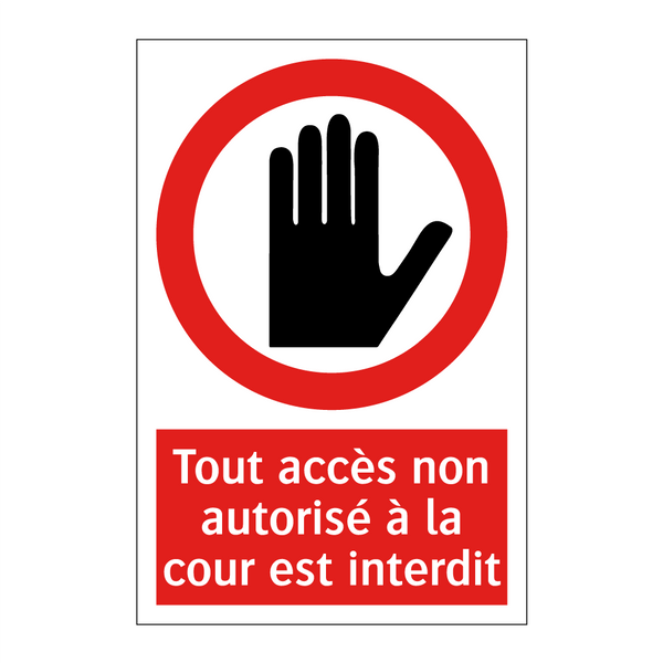 Tout accès non autorisé à la cour est interdit