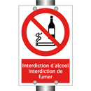 Interdiction d'alcool Interdiction de fumer
