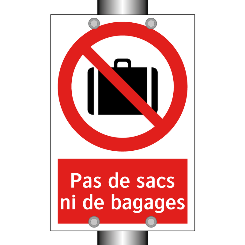 Pas de sacs ni de bagages