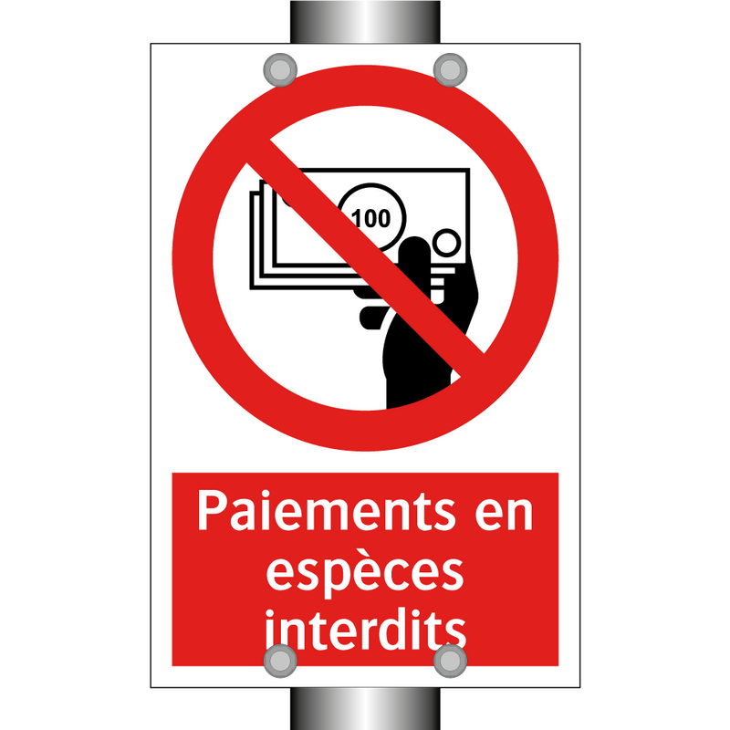 Paiements en espèces interdits