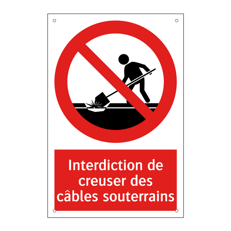 Interdiction de creuser des câbles souterrains