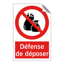 Défense de déposer