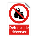 Défense de déverser