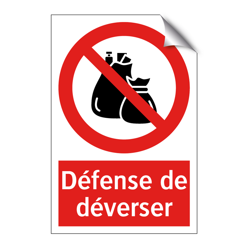 Défense de déverser