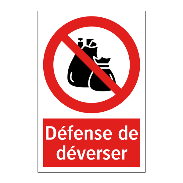 Défense de déverser