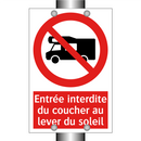 Entrée interdite du coucher au lever du soleil