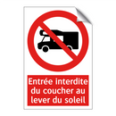 Entrée interdite du coucher au lever du soleil