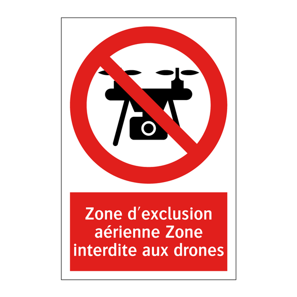 Zone d'exclusion aérienne Zone interdite aux drones