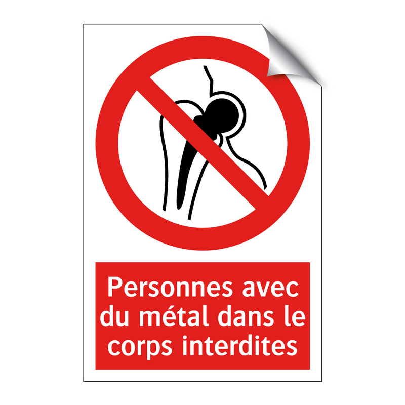 Personnes avec du métal dans le corps interdites