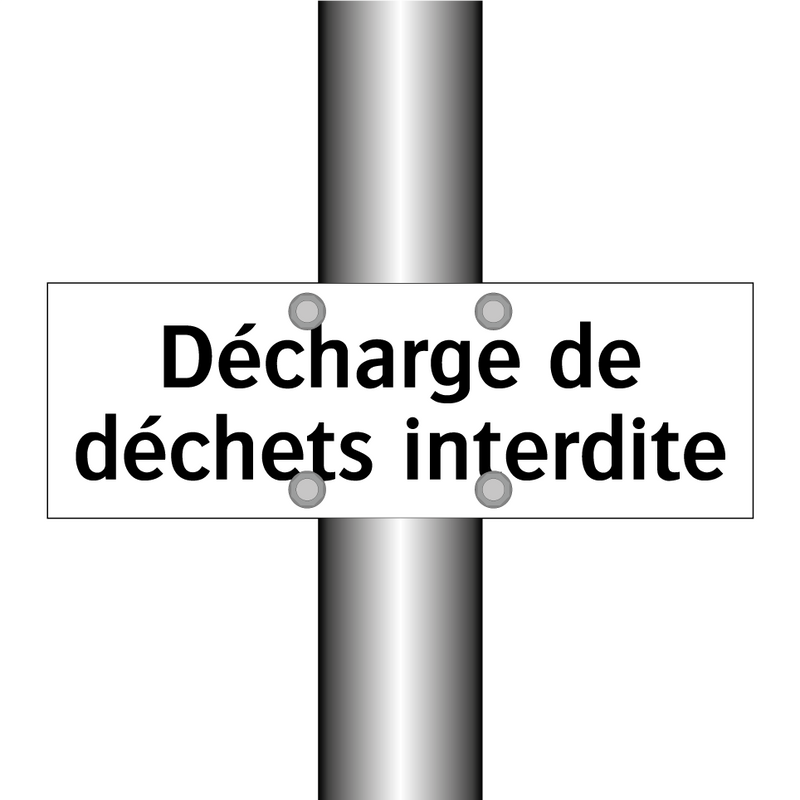Décharge de déchets interdite