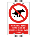 Ramassez après votre chien et emportez le sac avec vous