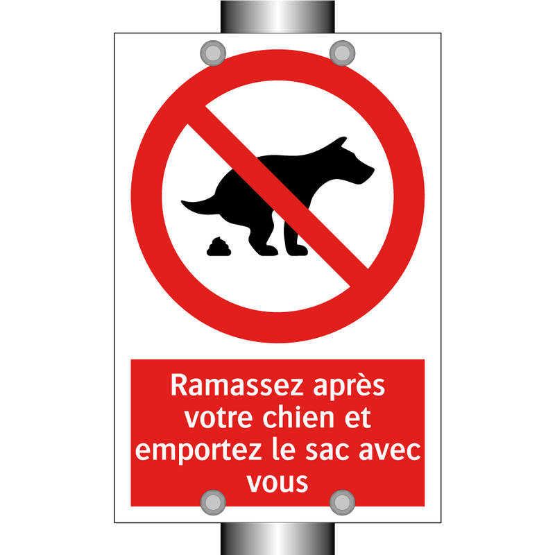 Ramassez après votre chien et emportez le sac avec vous