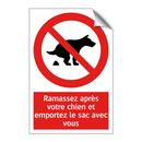 Ramassez après votre chien et emportez le sac avec vous