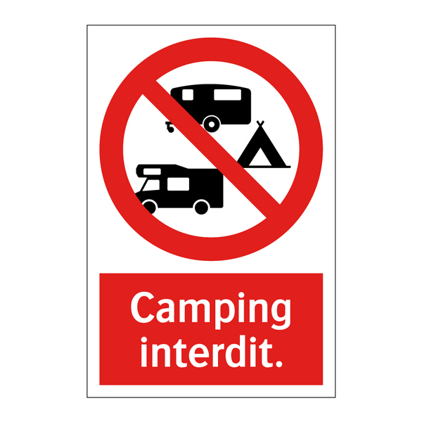 Camping interdit.