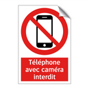 Téléphone avec caméra interdit