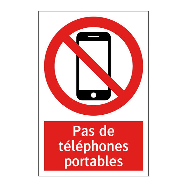 Pas de téléphones portables